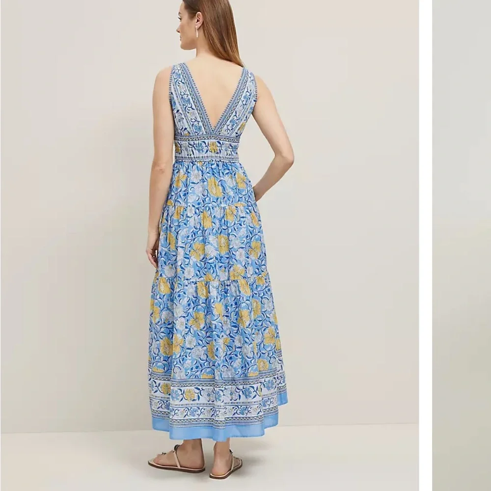 Ann Taylor Blue and Yellow Floral Maxi Dress - Picture 3 of 8